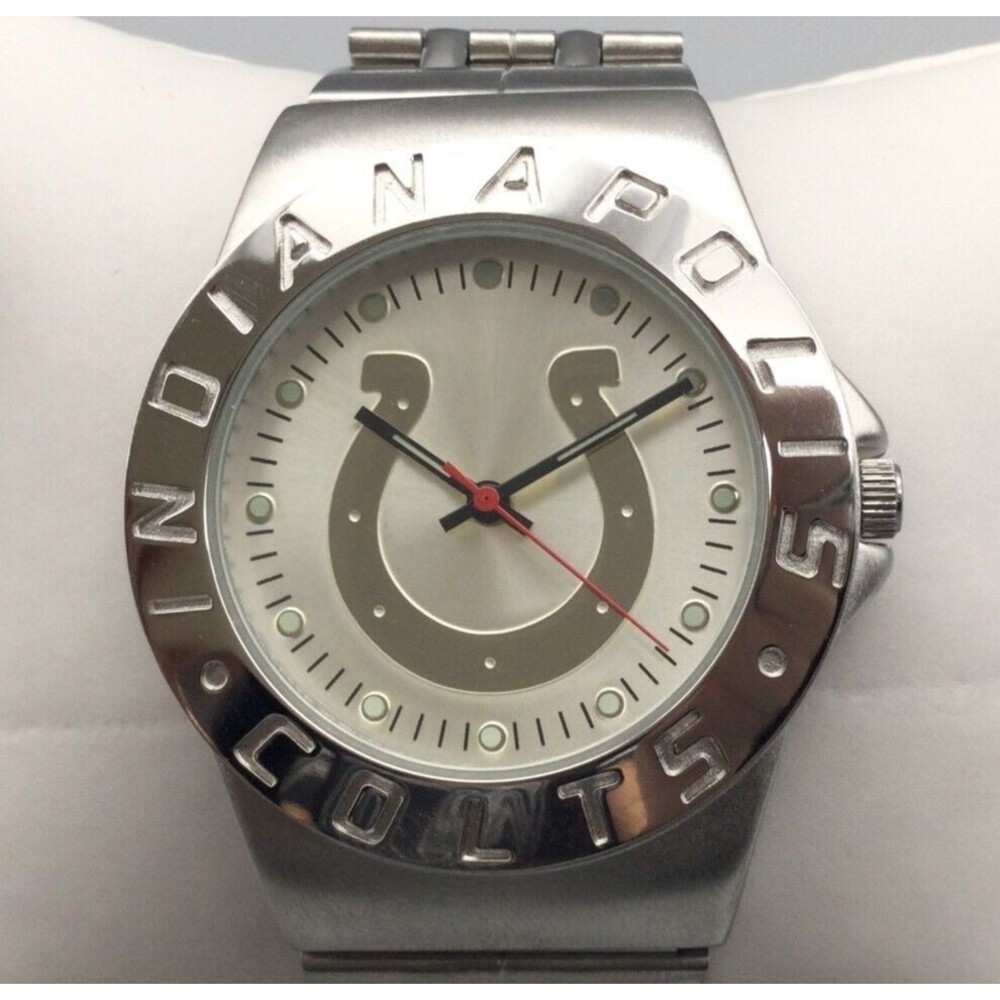 Indianapolis Colts Men’s NFL Watch Stainless Steel by Gametime Open Box